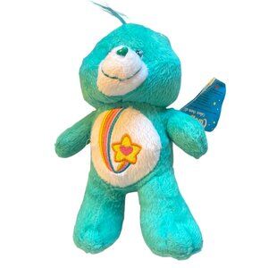 Care Bears Thanks-a-Lot Bear Plush 8” Teal Rainbow Star w/ Tag